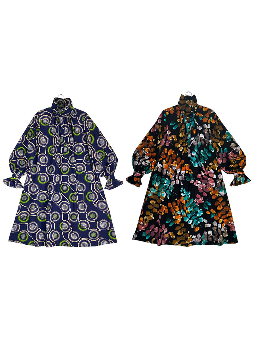 High Neck Smock Dress