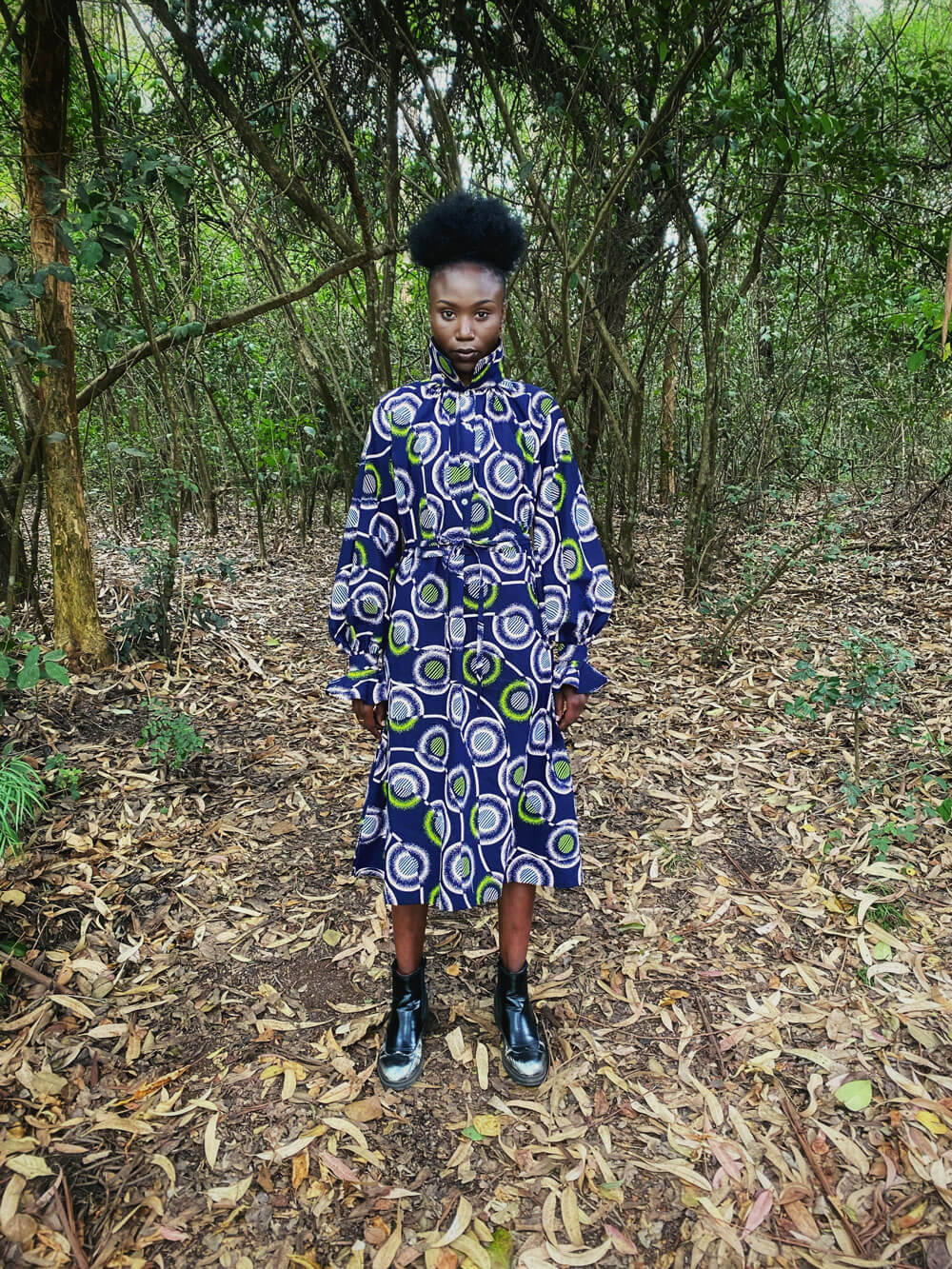 High Neck Smock Dress