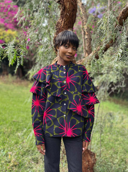 Layered Ruffle Shirt <Pre-Order>