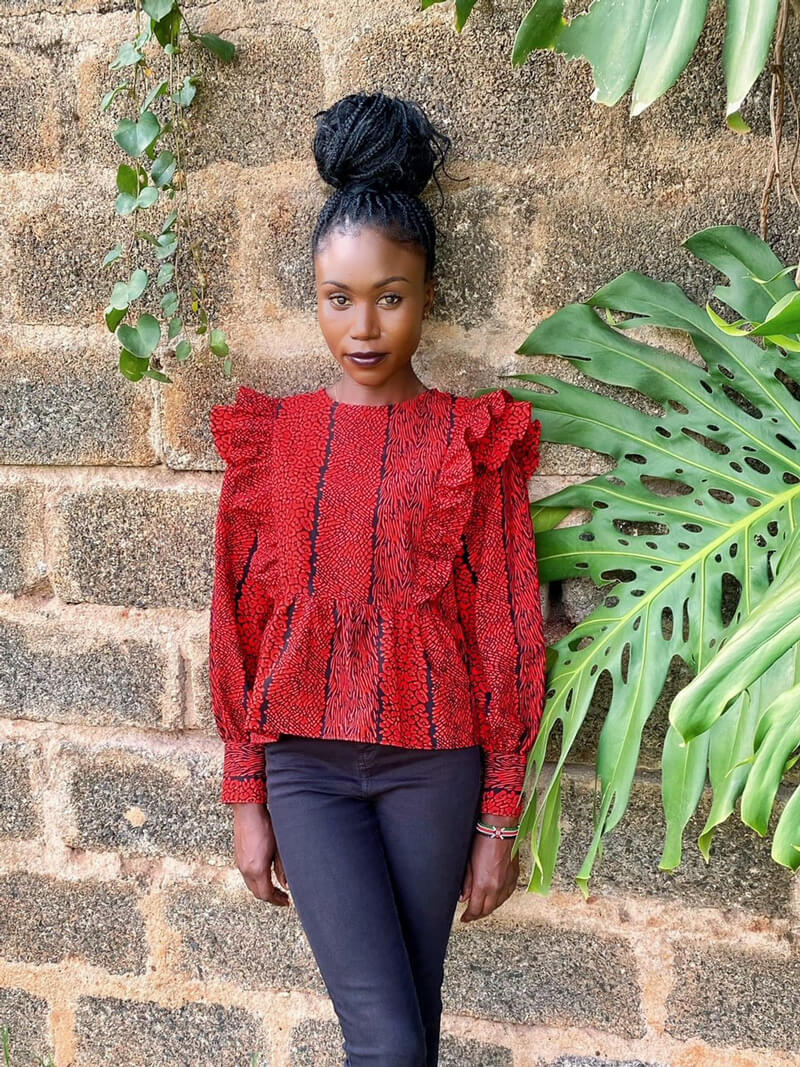 Triple Ruffle Blouse <Semi-custom Order>