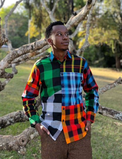 Maasai Shuka Patchwork Shirt