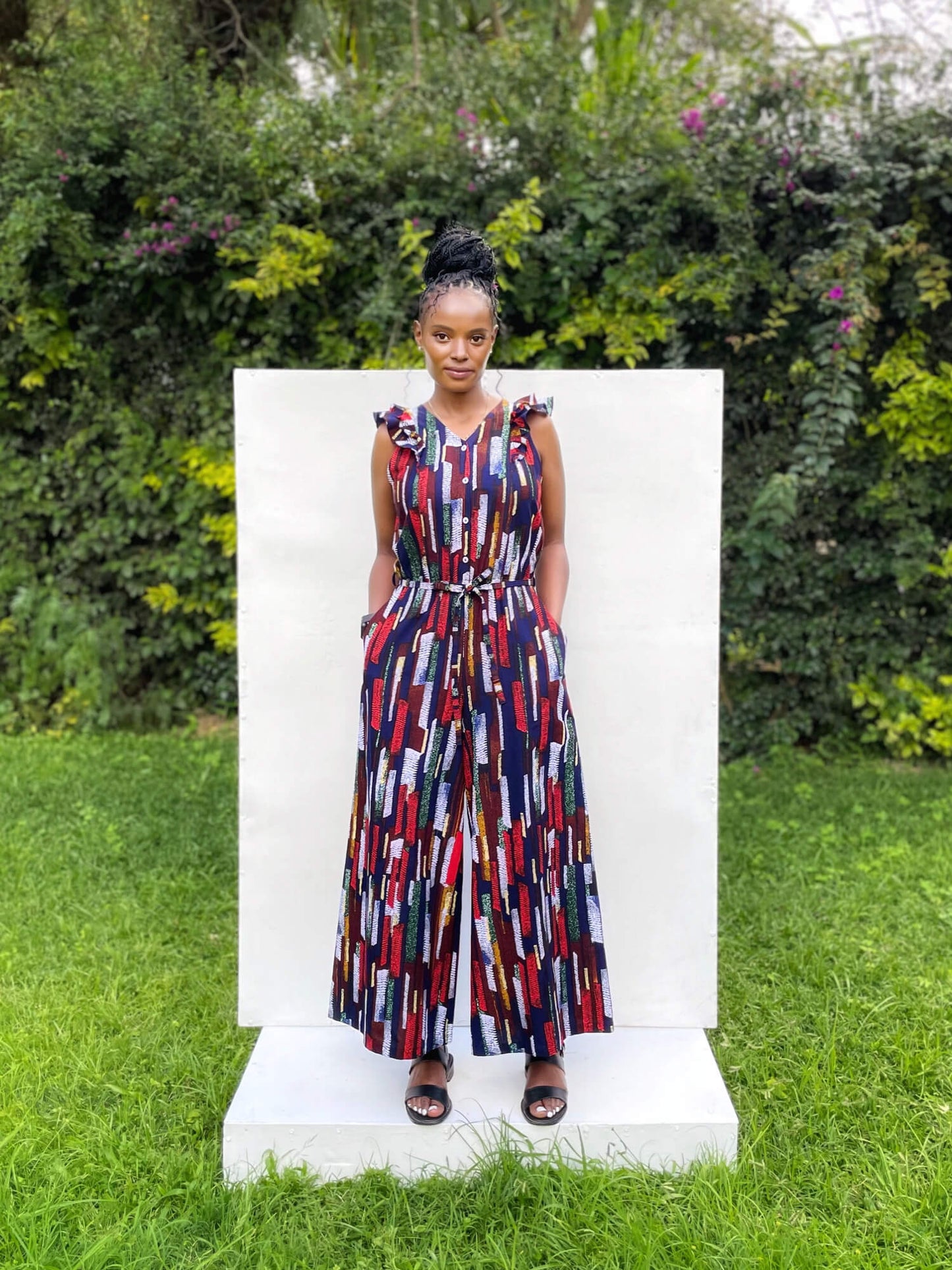 ワイドレッグジャンプスーツ