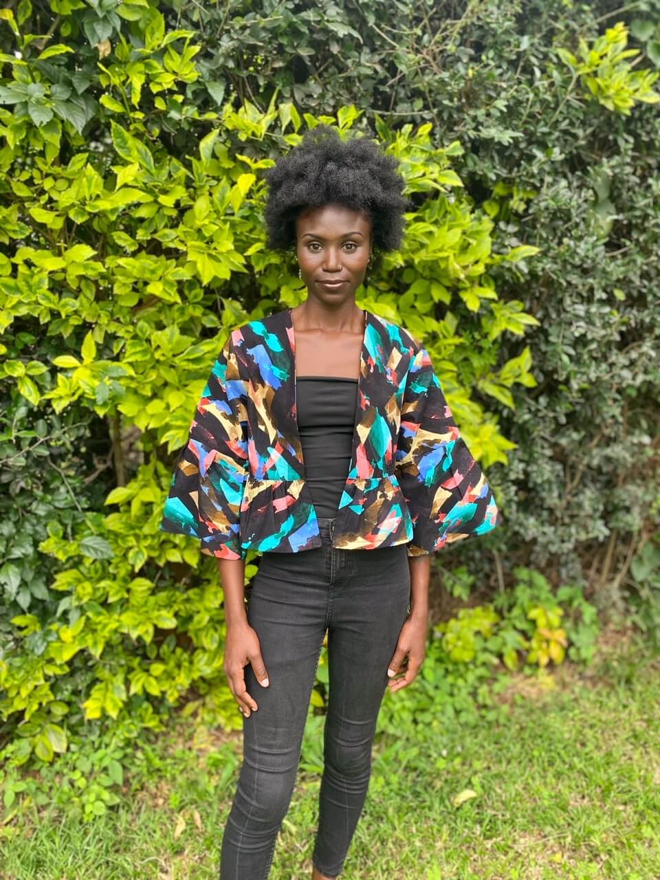 ベルスリーブクロップドジャケット