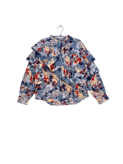 Layered Ruffle Shirt #655 <L>