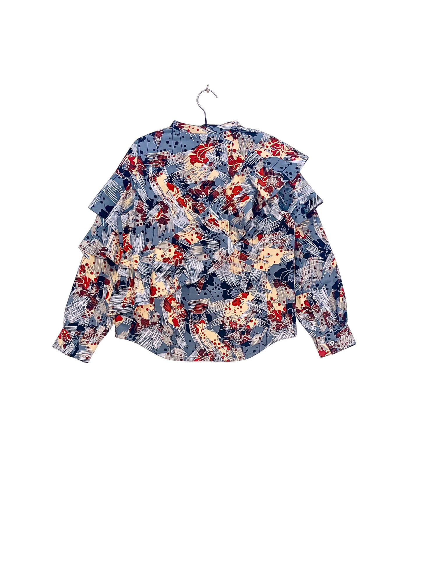 Layered Ruffle Shirt #655 <L>