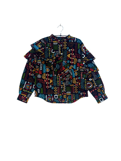 Layered Ruffle Shirt #852 <L>