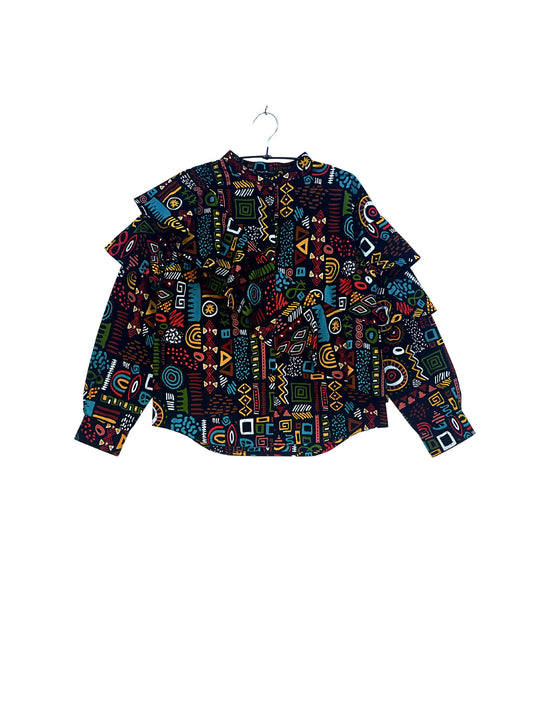 Layered Ruffle Shirt #852 <L>