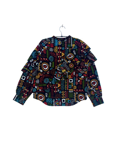 Layered Ruffle Shirt #852 <L>