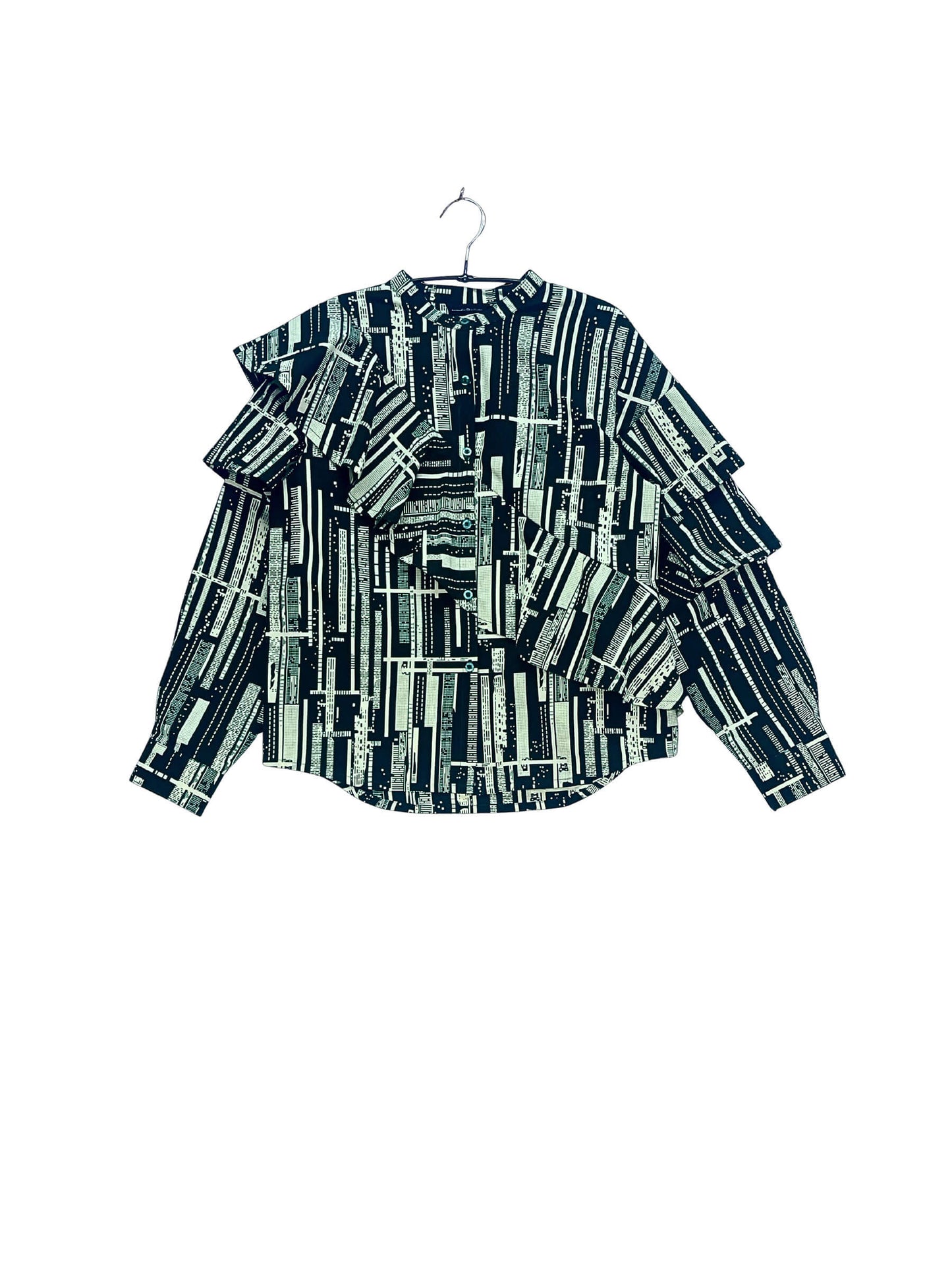 Layered Ruffle Shirt #843 <L>