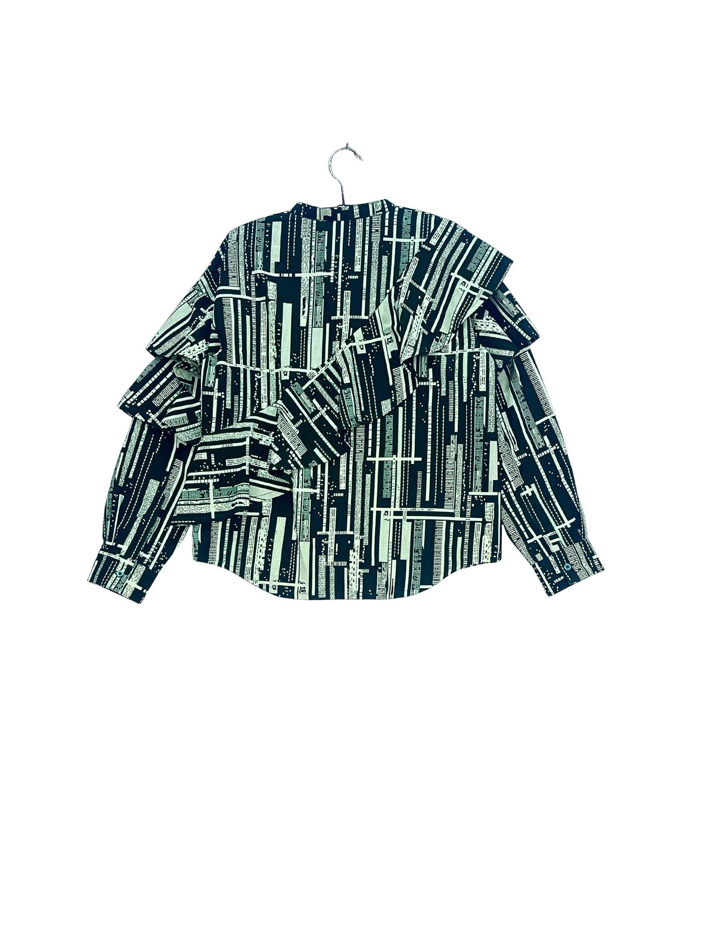 Layered Ruffle Shirt #843 <L>