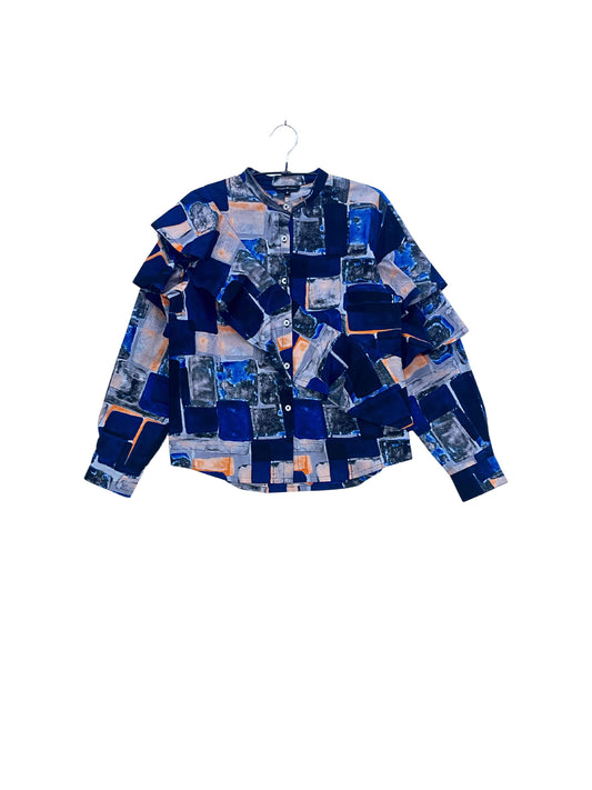 Layered Ruffle Shirt  #828 <M>