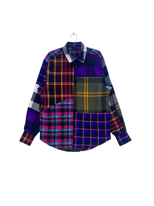 Maasai Shuka Patchwork Shirt - Op.12 <L>