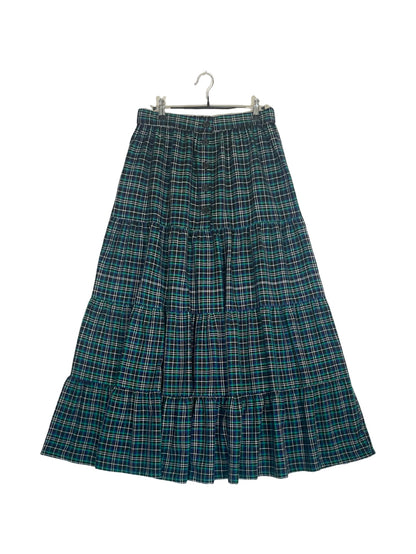 Maasai Shuka Tiered Skirt #67 <L>