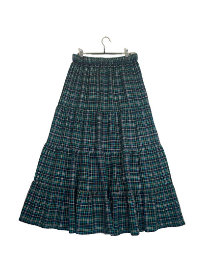 Maasai Shuka Tiered Skirt #67 <L>