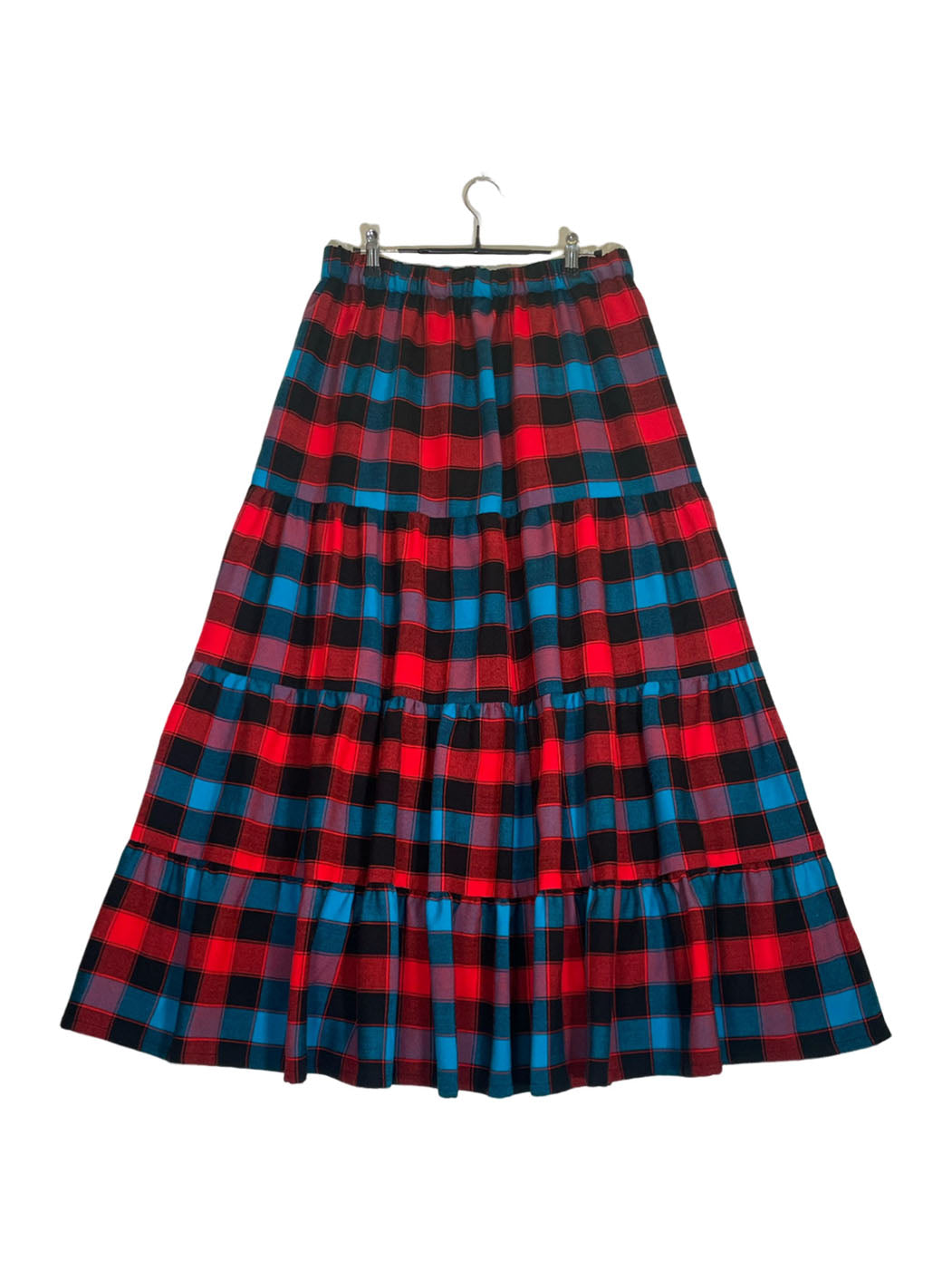 Maasai Shuka Tiered Skirt #3 <L>