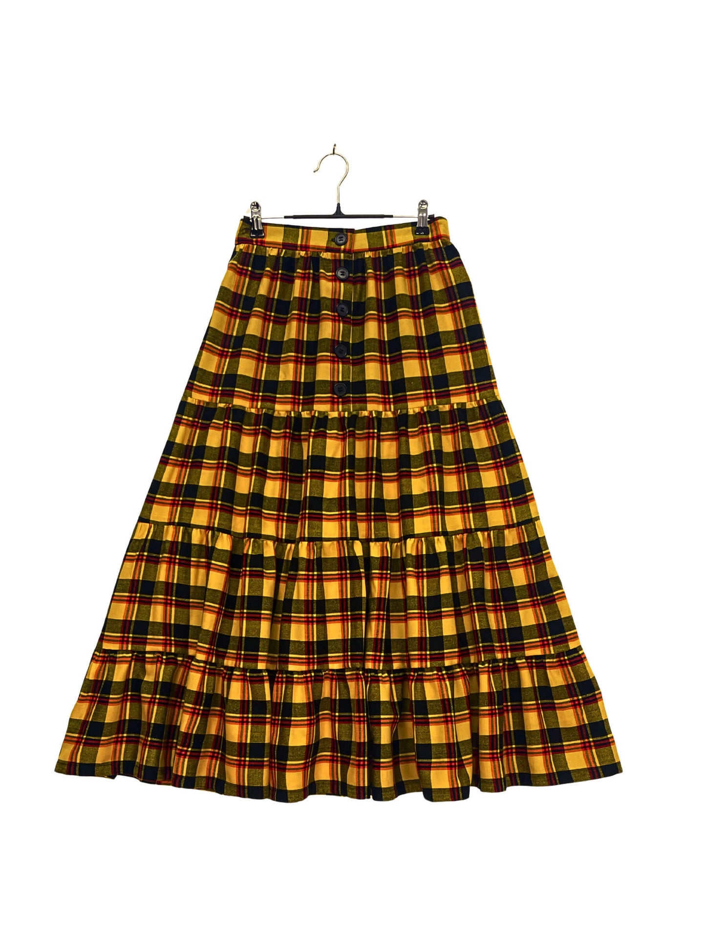 Maasai Shuka Tiered Skirt #64 <M>