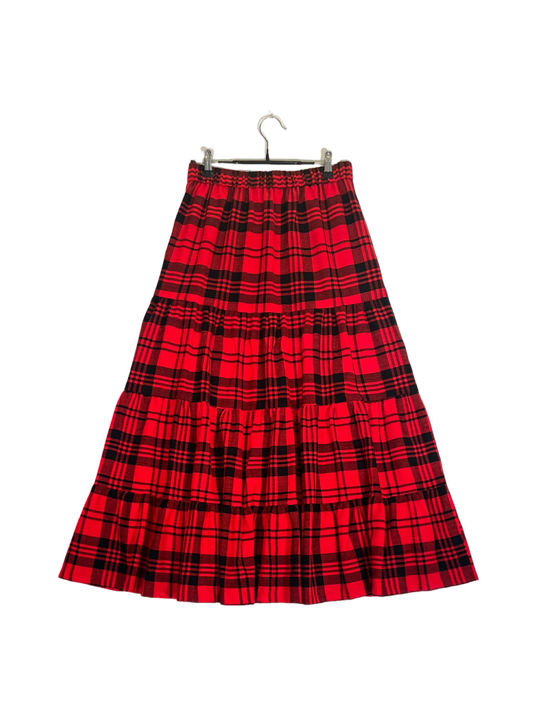 Maasai Shuka Tiered Skirt #53 <M>