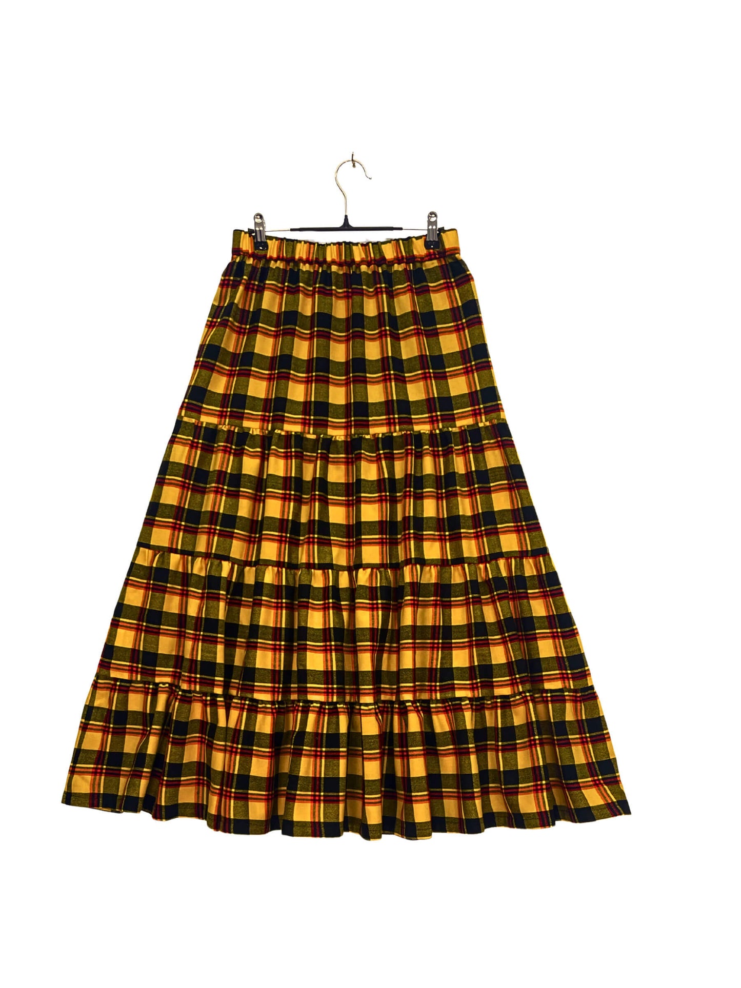Maasai Shuka Tiered Skirt #64 <M>