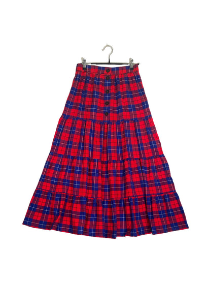 Maasai Shuka Tiered Skirt #68 <M>