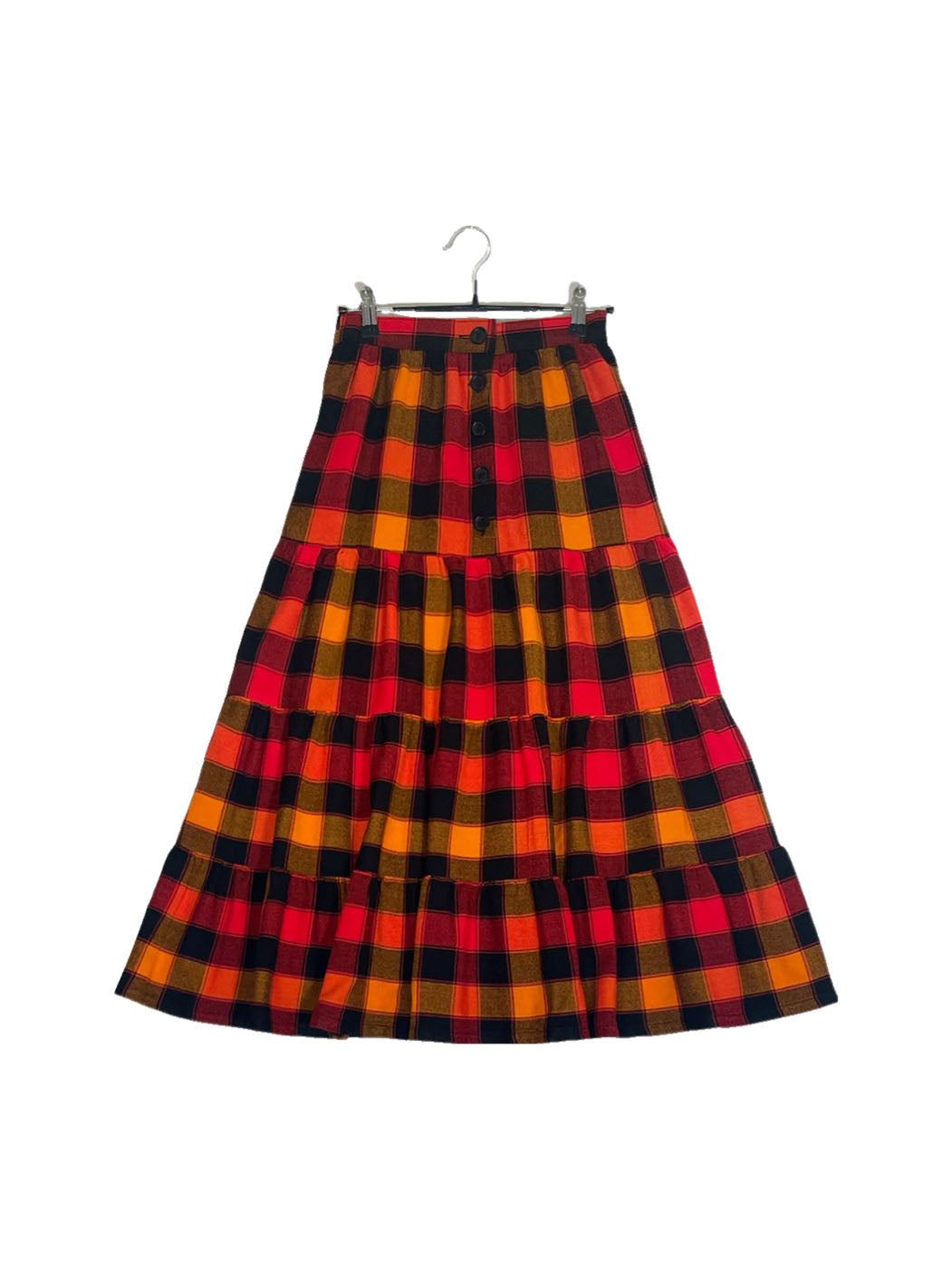 Maasai Shuka Tiered Skirt #58 <S>