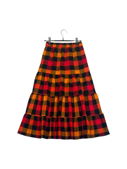 Maasai Shuka Tiered Skirt #58 <S>