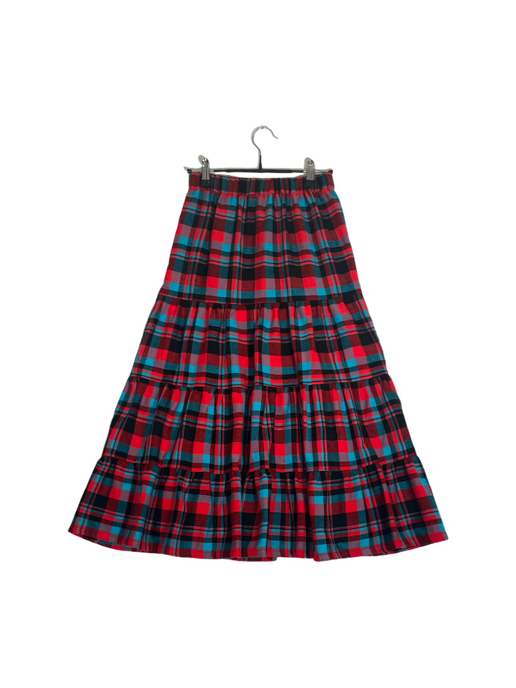 Maasai Shuka Tiered Skirt #66 <S>