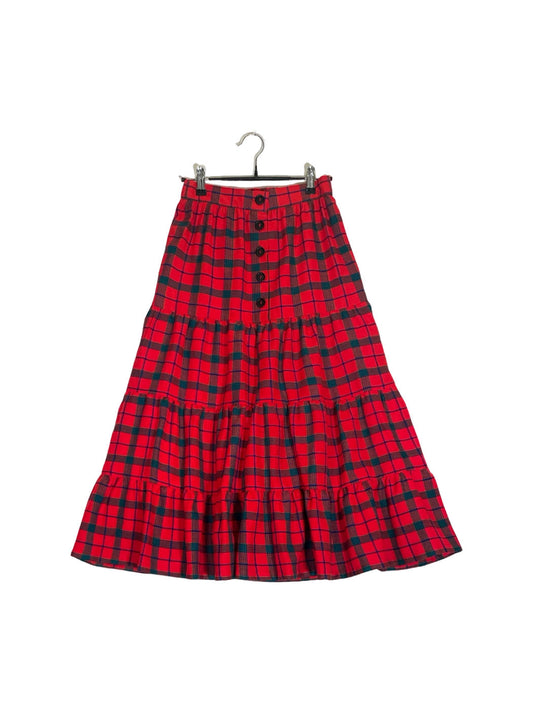 Maasai Shuka Tiered Skirt #74 <S>