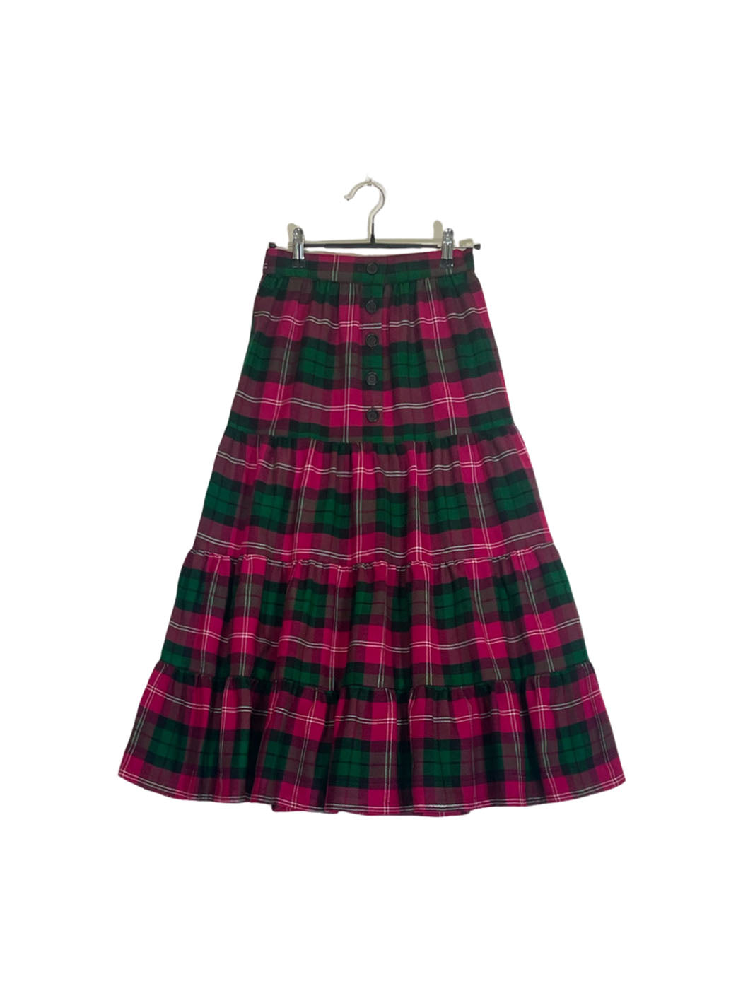 Maasai Shuka Tiered Skirt #78 <S>