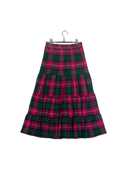 Maasai Shuka Tiered Skirt #78 <S>