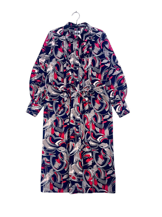 Pleated Shirt Dress #855 <M>