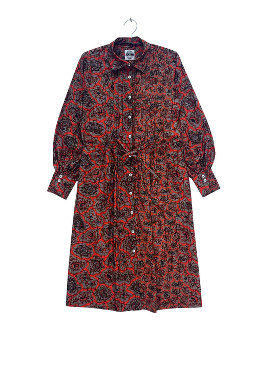 Pleated Shirt Dress #838 <S>