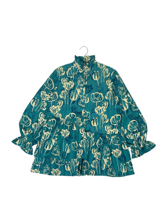 Ruffle Collar Blouse #674 <L>