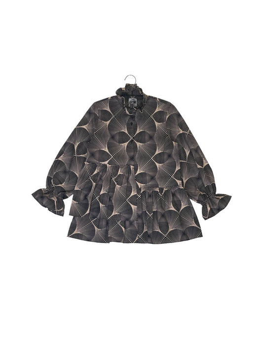 Ruffle Collar Blouse #652 <M>