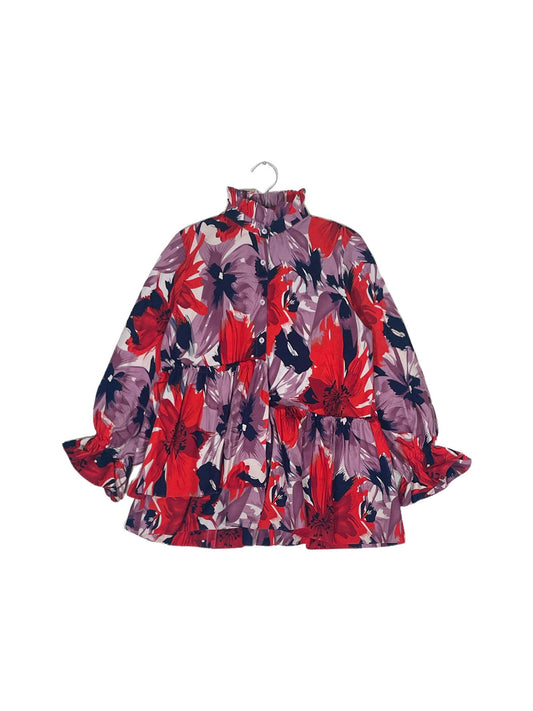 Ruffle Collar Blouse #595 <M>
