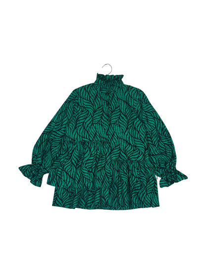 Ruffle Collar Blouse #701 <M>