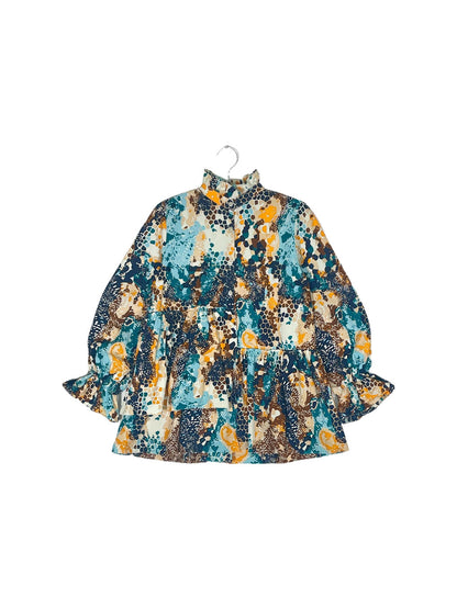 Ruffle Collar Blouse #610 <S>