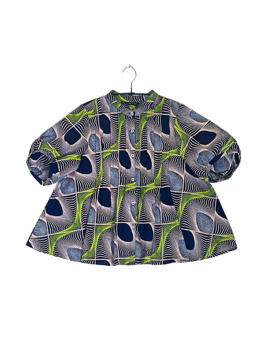 Volume Sleeve Flared Shirt #824 <M>
