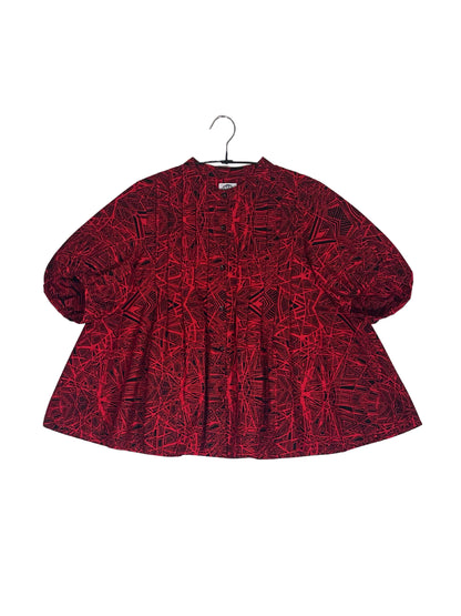 Volume Sleeve Flared Shirt #642 <M>
