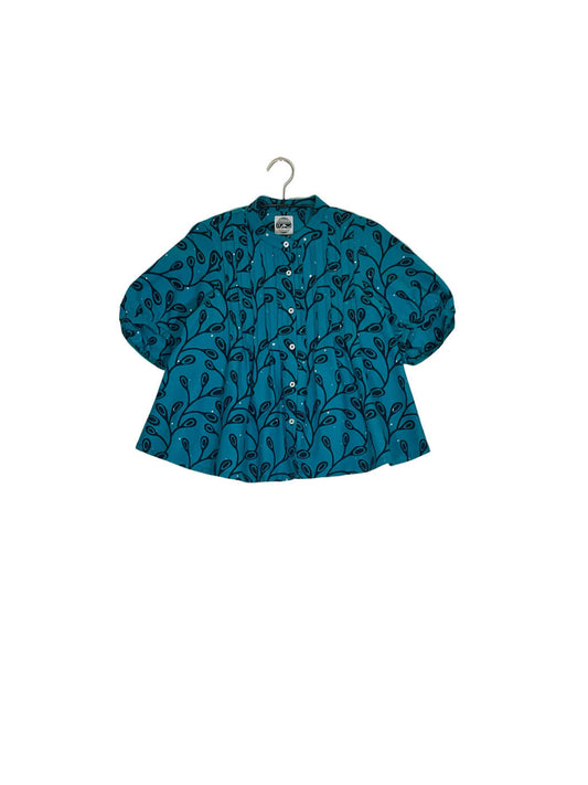 Volume Sleeve Flared Shirt #487 <S>